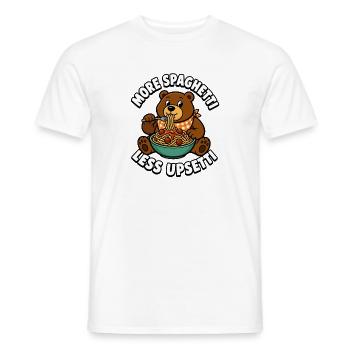 More spaghetti, less trouble, spaghetti bear children - Men's T-Shirt - white - Front - AI Model Male 178 dark (178cm)