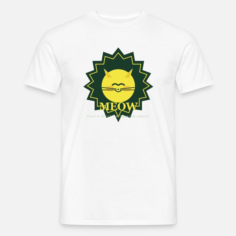 Sunny Meow Sun Maskottchen - Männer T-Shirt - Weiß