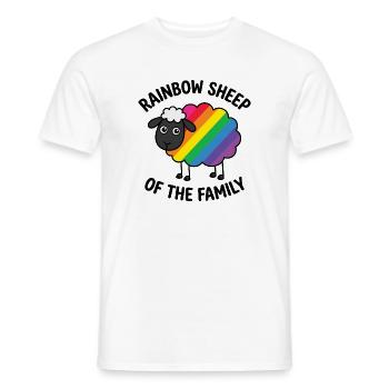 LGBTQ Pride Month - Rainbow Sheep of my Family - Men's T-Shirt - white - Front - AI Model Male 178 dark (178cm)