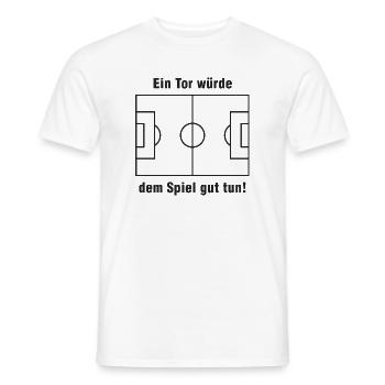 Ein Tor würde dem Spiel gut tun - Männer T-Shirt - Weiß - Vorne - AI Model Male 178 dark (178cm)