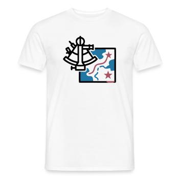 Sextant Navigation Karte Vektor - Männer T-Shirt - Weiß - Vorne - AI Model Male 178 dark (178cm)