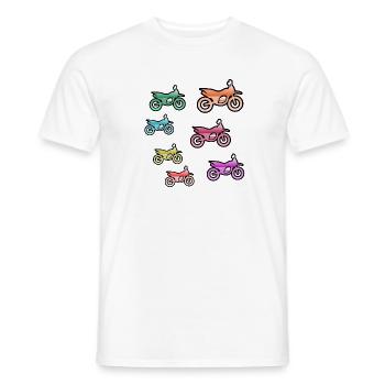 Motos - T-shirt homme - blanc - Devant - AI Model Male 178 dark (178cm)