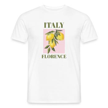 Italien Florenz Urlaub Strand Zitronen Reise - Männer T-Shirt - Weiß - Vorne - AI Model Male 178 dark (178cm)