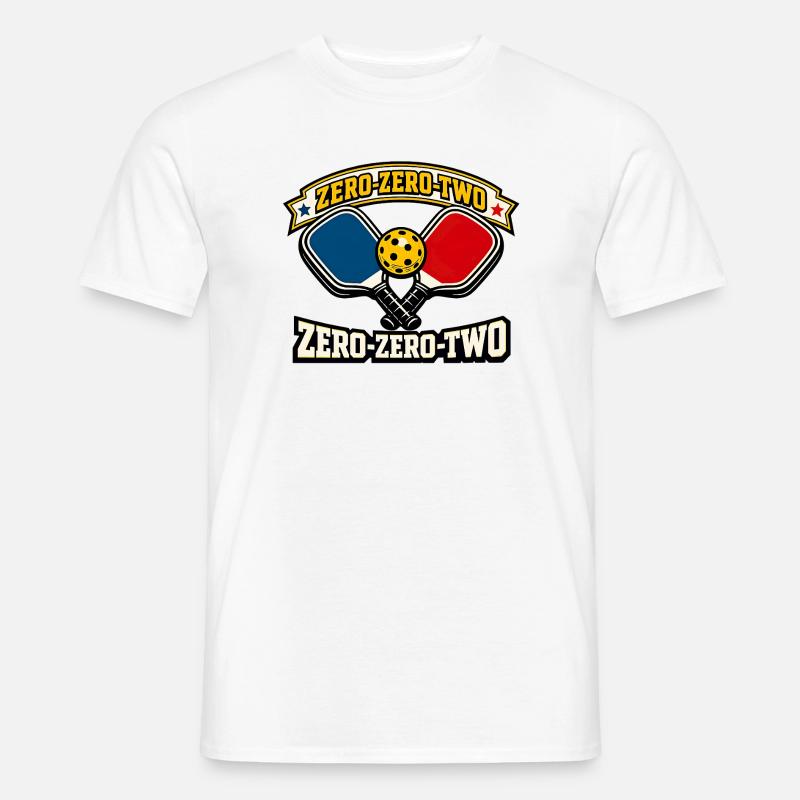 Zero-Zero-Two Paddle Ball Emblem - Men’s T-shirt - white