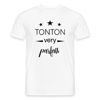 tonton parfait / cadeau tonton - T-shirt homme - blanc - Devant - AI Model Male 178 dark (178cm)