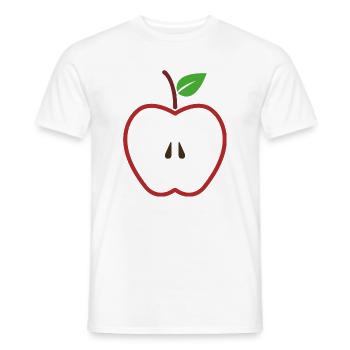 Cut Apple - Men's T-Shirt - white - Front - AI Model Male 178 dark (178cm)