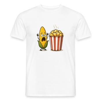 Popcorn choqué au maïs - T-shirt homme - blanc - Devant - AI Model Male 178 dark (178cm)