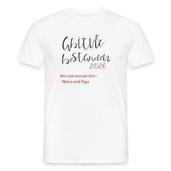 Abitur bestanden - Männer T-Shirt - Weiß - Vorne - AI Model Male 178 dark (178cm)