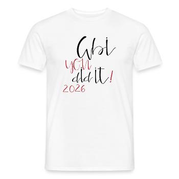 Abi you did it - Männer T-Shirt - Weiß - Vorne - AI Model Male 178 dark (178cm)