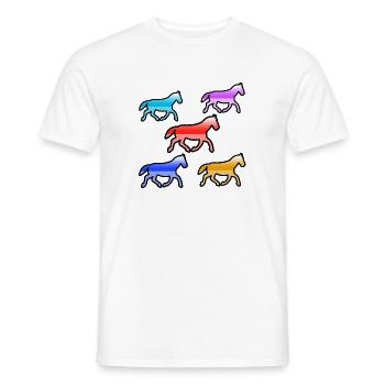 horses - Men's T-Shirt - white - Front - AI Model Male 178 dark (178cm)