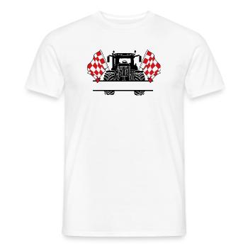 Brabant_Tractor_Custom_Edition - T-shirt homme - blanc - Devant - AI Model Male 178 dark (178cm)