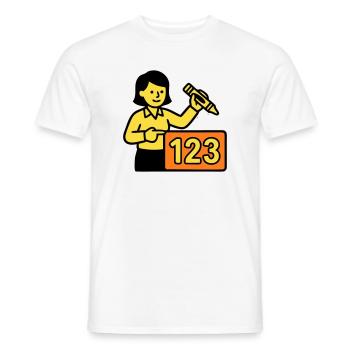 Lehrerin Mathe 123 Schule - Männer T-Shirt - Weiß - Vorne - AI Model Male 178 dark (178cm)