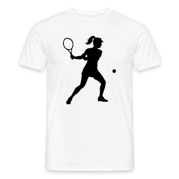 Tennis Spielerin - Männer T-Shirt - Weiß - Vorne - AI Model Male 178 dark (178cm)