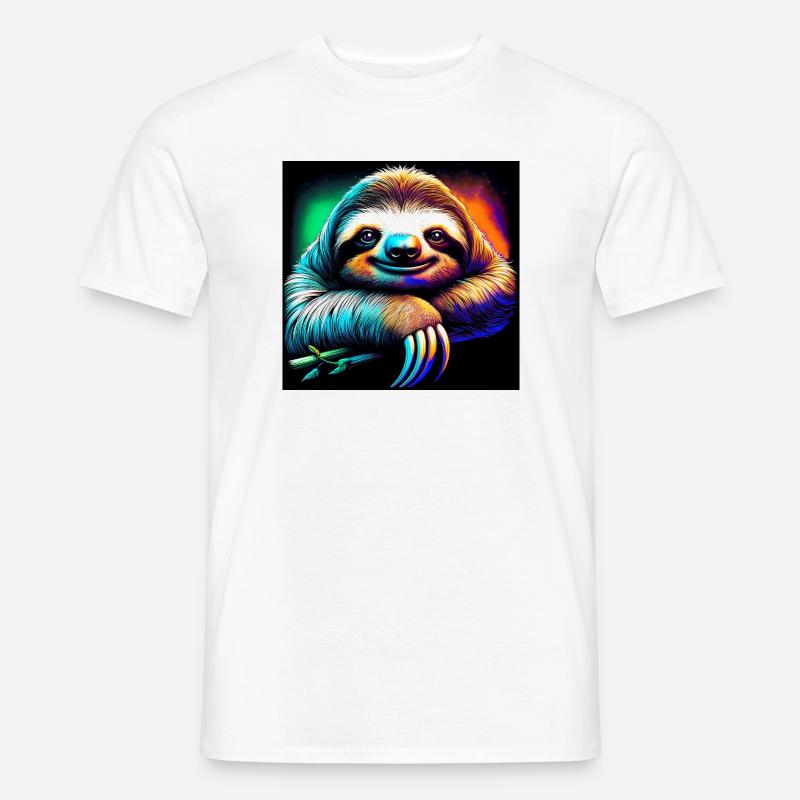 Faultier - Männer T-Shirt - Weiß