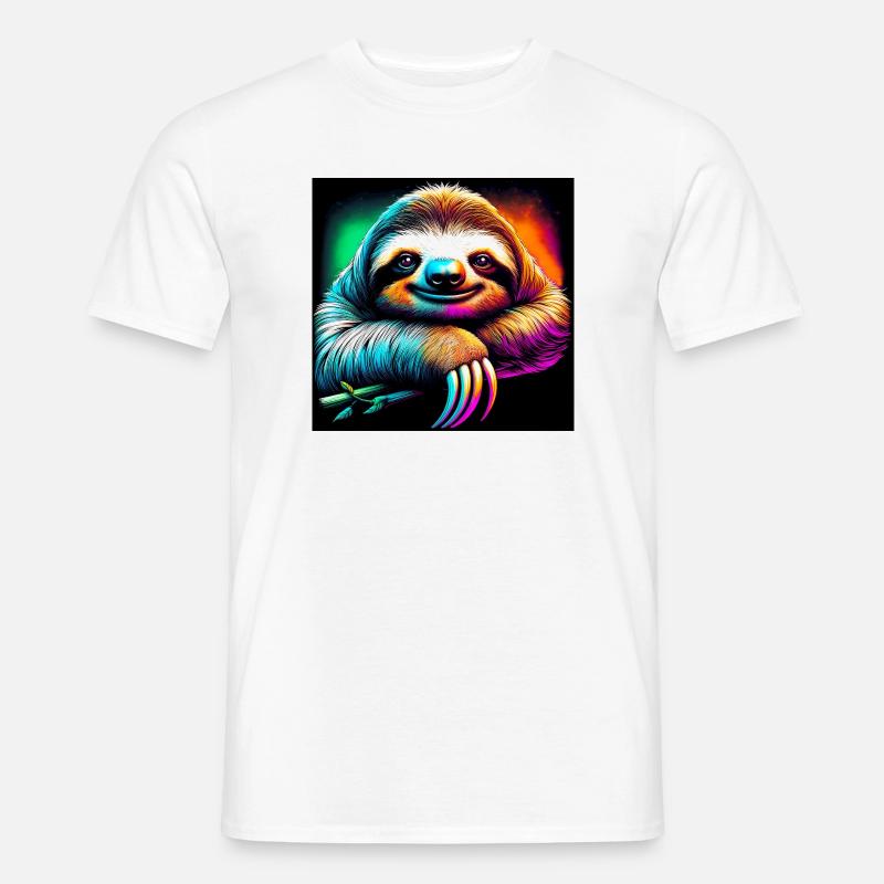 Faultier - Männer T-Shirt - Weiß