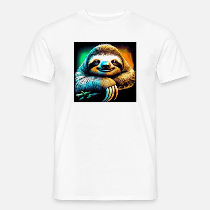 Faultier - Männer T-Shirt - Weiß