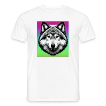 Wolf - Männer T-Shirt - Weiß - Vorne - AI Model Male 178 dark (178cm)