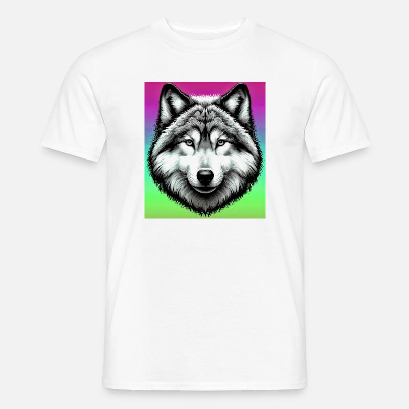 Wolf - Men’s T-shirt - white