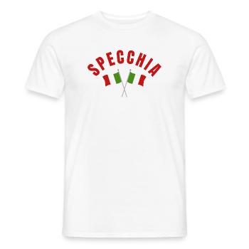 Speccchia Italian Flags Emblem - Men's T-Shirt - white - Front - AI Model Male 178 dark (178cm)