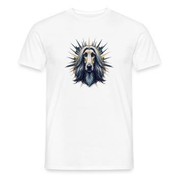 Borzoi Portrait mit Sonnenstrahlen - Männer T-Shirt - Weiß - Vorne - AI Model Male 178 dark (178cm)