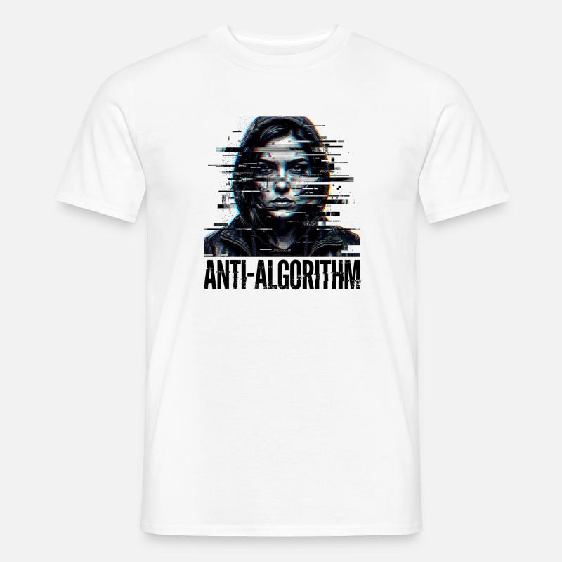 Anti Algorithm Digital - Männer T-Shirt - Weiß