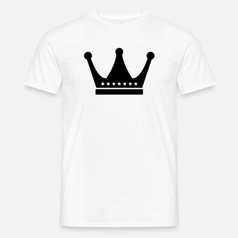 Krone - Männer T-Shirt - Weiß