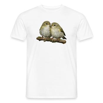 Chiffchaff auf Ast küssen - Männer T-Shirt - Weiß - Vorne - AI Model Male 178 dark (178cm)