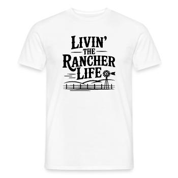 Das Leben als Rancher - Männer T-Shirt - Weiß - Vorne - AI Model Male 178 dark (178cm)