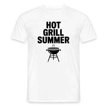 Hot Grill Summer - Männer T-Shirt - Weiß - Vorne - AI Model Male 178 dark (178cm)