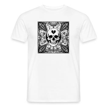 Okkultes Design des gotischen Skorpion-Schädels - Männer T-Shirt - Weiß - Vorne - AI Model Male 178 dark (178cm)