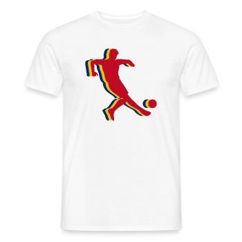 Fussball Rumänien Fan Romania Soccer - Men's T-Shirt - white - Front - AI Model Male 178 dark (178cm)