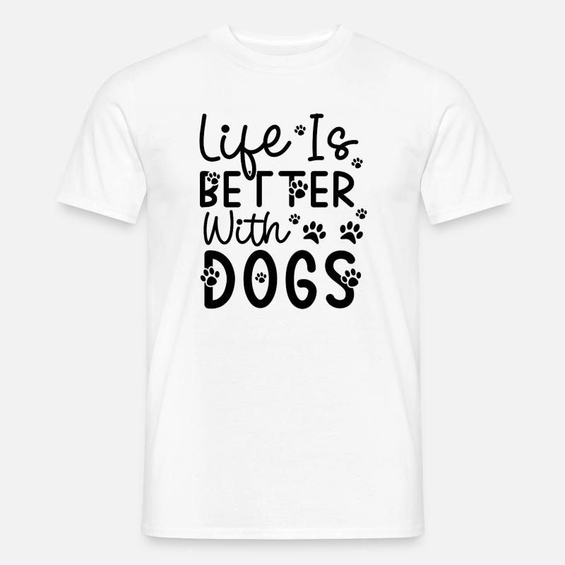 Monochromes Minimal-Abstract Muster - Männer T-Shirt - Weiß