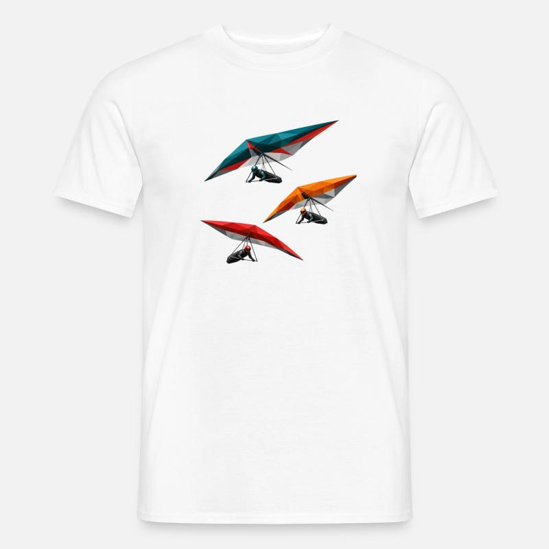 Polygon Hang Gliders Trio - Männer T-Shirt - Weiß