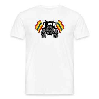 Overijssel_Tractor_Pride - Männer T-Shirt - Weiß - Vorne - AI Model Male 178 dark (178cm)