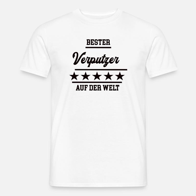 Verputzer Bester Handwerker Verputzerei - Männer T-Shirt - Weiß