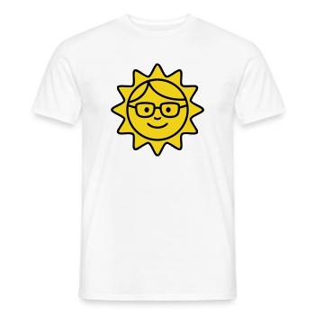 Lachende Sonne Brille Comic - Männer T-Shirt - Weiß - Vorne - AI Model Male 178 dark (178cm)