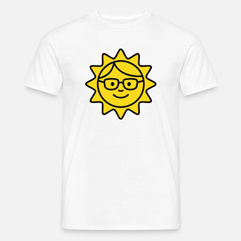 Laughing Sun Glasses Comic - Men’s T-shirt - white