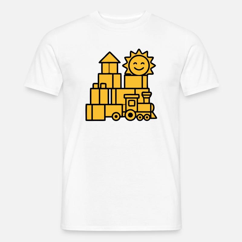 Bauklötze Eisenbahn Spielzeug - Männer T-Shirt - Weiß
