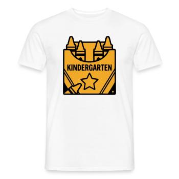 Crayons Kindergarten Logo - Men's T-Shirt - white - Front - AI Model Male 178 dark (178cm)