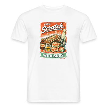 From the ground up | Soap Boiling DIY - Men's T-Shirt - white - Front - AI Model Male 178 dark (178cm)