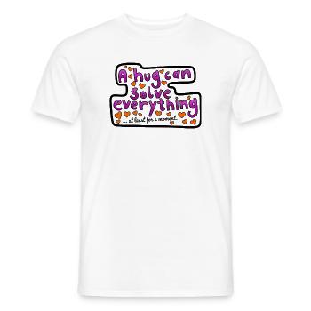 A hug can help - Men's T-Shirt - white - Front - AI Model Male 178 dark (178cm)