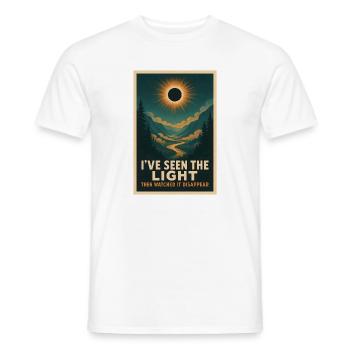 Licht verschwindet | Eclipse - Männer T-Shirt - Weiß - Vorne - AI Model Male 178 dark (178cm)