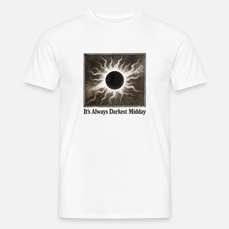 Darkest Noon | Solar eclipse - Men’s T-shirt - white