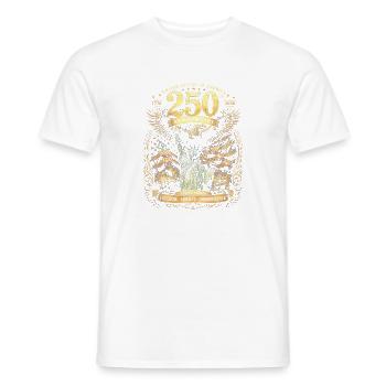 USA 250 Jubilee Eagle Flag - Men's T-Shirt - white - Front - AI Model Male 178 dark (178cm)