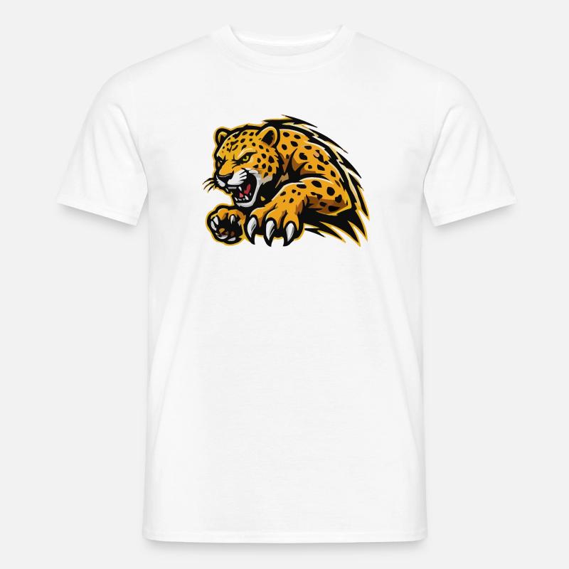 Ferocious Leopard Assault - Men's T-shirt - white