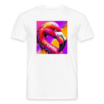 Flamant - T-shirt homme - blanc - Devant - AI Model Male 178 dark (178cm)