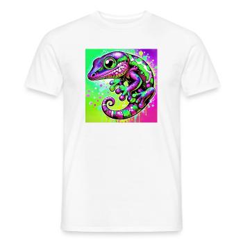 Gecko - Men's T-Shirt - white - Front - AI Model Male 178 dark (178cm)