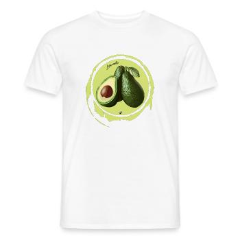 Avocado Abbildung in einem Kreis - Männer T-Shirt - Weiß - Vorne - AI Model Male 178 dark (178cm)