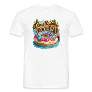 Donut Disturb Dock Day - Men's T-Shirt - white - Front - AI Model Male 178 dark (178cm)