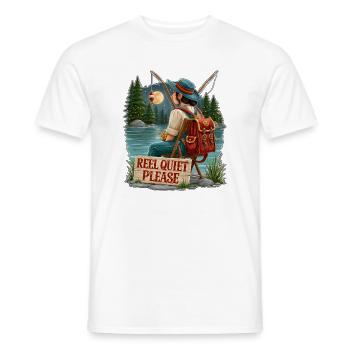 Reel Quiet Please Angel-Szene - Männer T-Shirt - Weiß - Vorne - AI Model Male 178 dark (178cm)